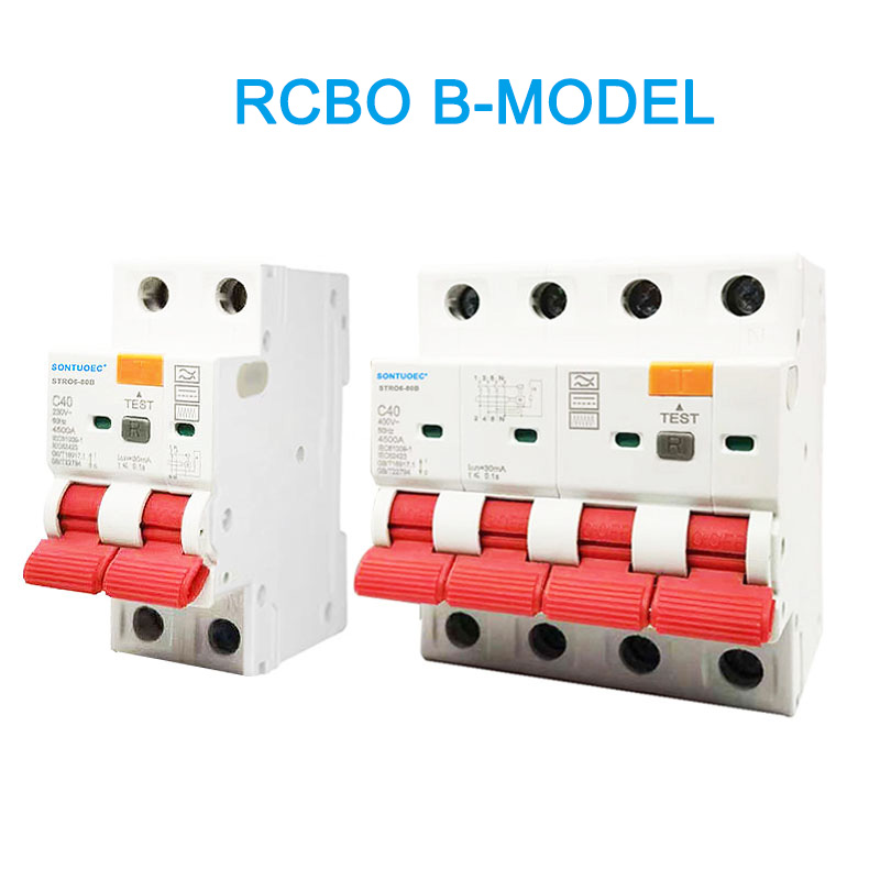 RCBO B Modell 2P 4P maradék áram megszakító