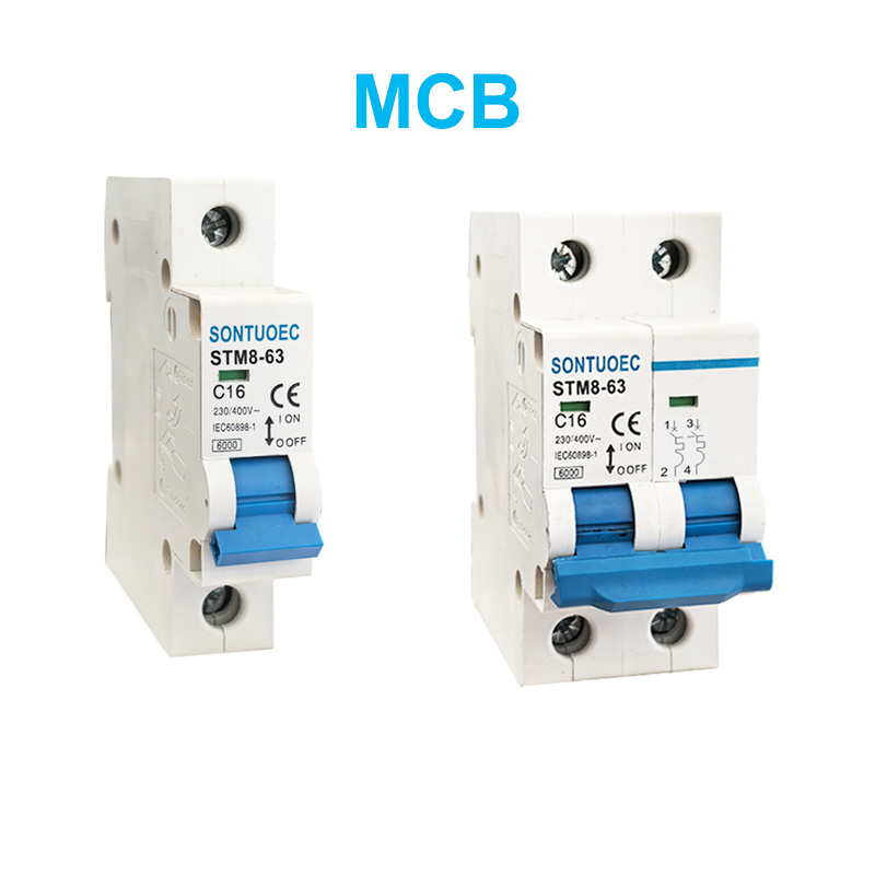 STM8-63 Miniatűr megszakító 6Ka 1P 2P 3P 4P 16A 230/400V